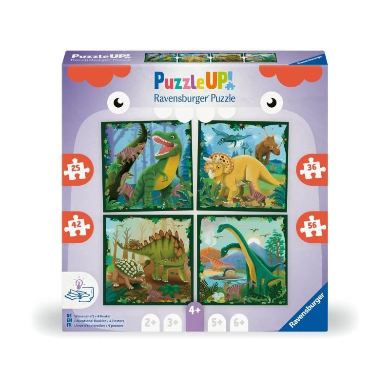 Children's Puzzle, Puzzle UP!, Dinosaurs, from 4 years old, 12004003,