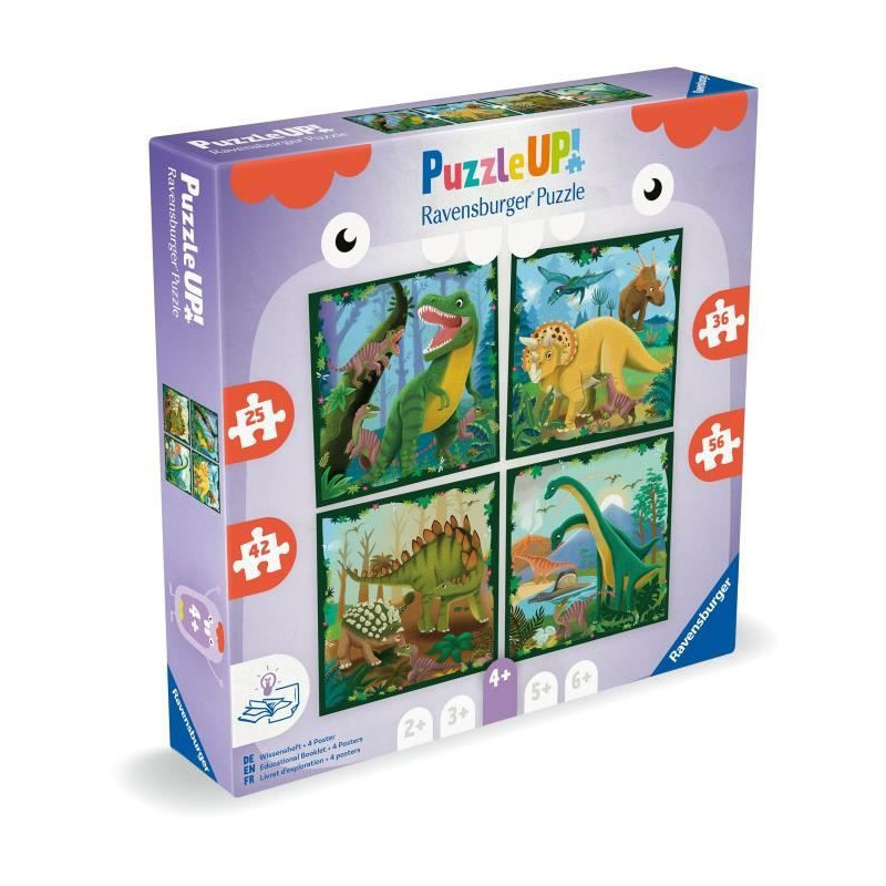 Children's Puzzle, Puzzle UP!, Dinosaurs, from 4 years old, 12004003,