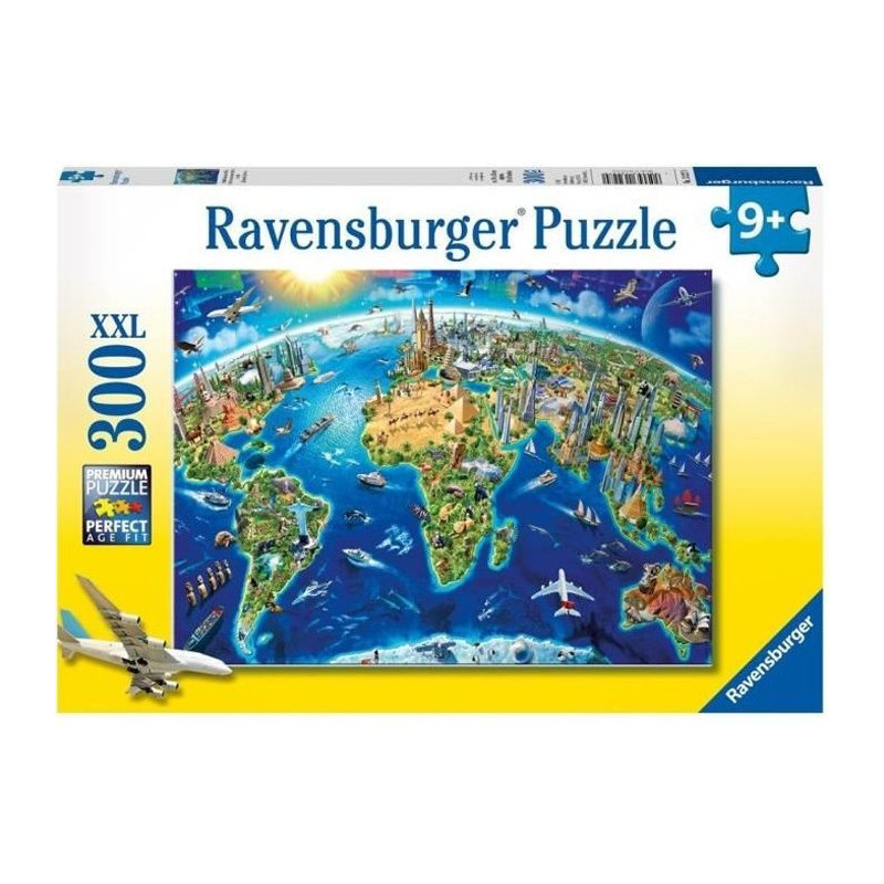 Puzzle 300 p XXL - Map of the monuments of the world