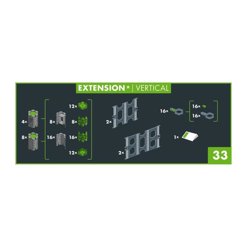 GraviTrax PRO Vertical Expansion Set, 33 Pieces, Marble Run, Ages 8 an