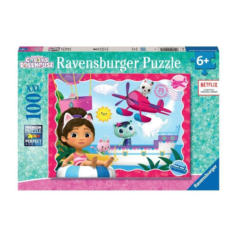 Ravensburger-GABBY'S DOLLHOUSE-100 piece XXL puzzle - The adventure of