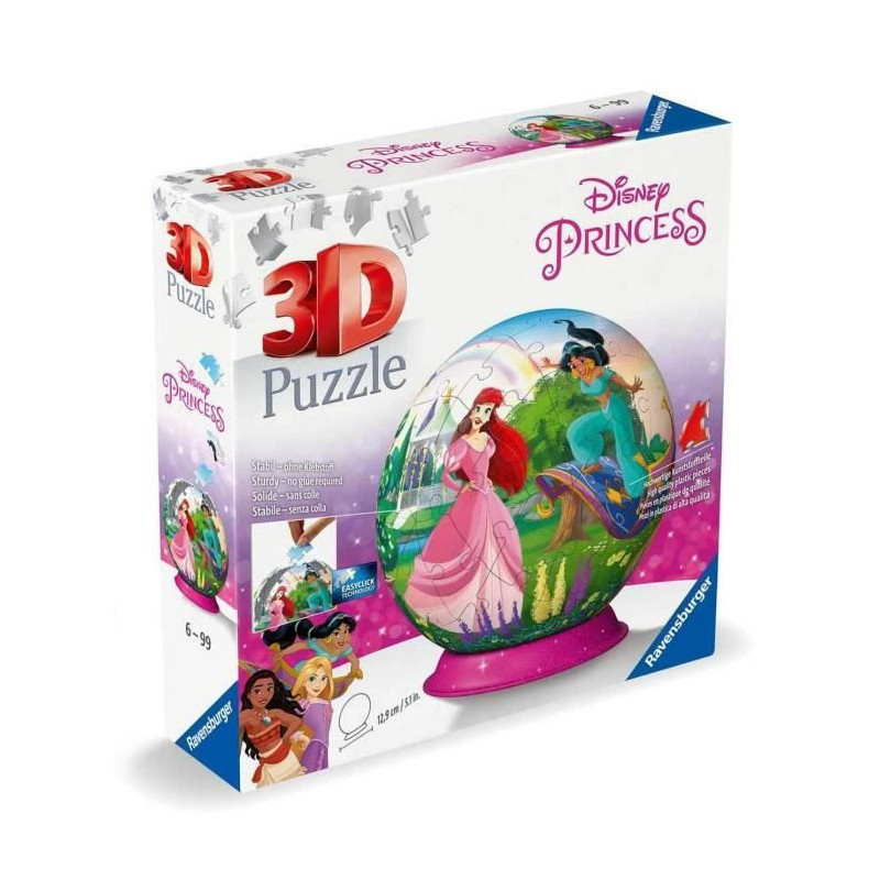 3D Ball Disney Princesses Puzzle - Ages 6 and up - Ravensburger - 1157