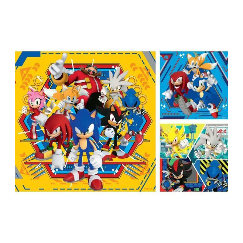 Ravensburger-Puzzles 3x49 pieces - The adventures of Sonic-40055550113