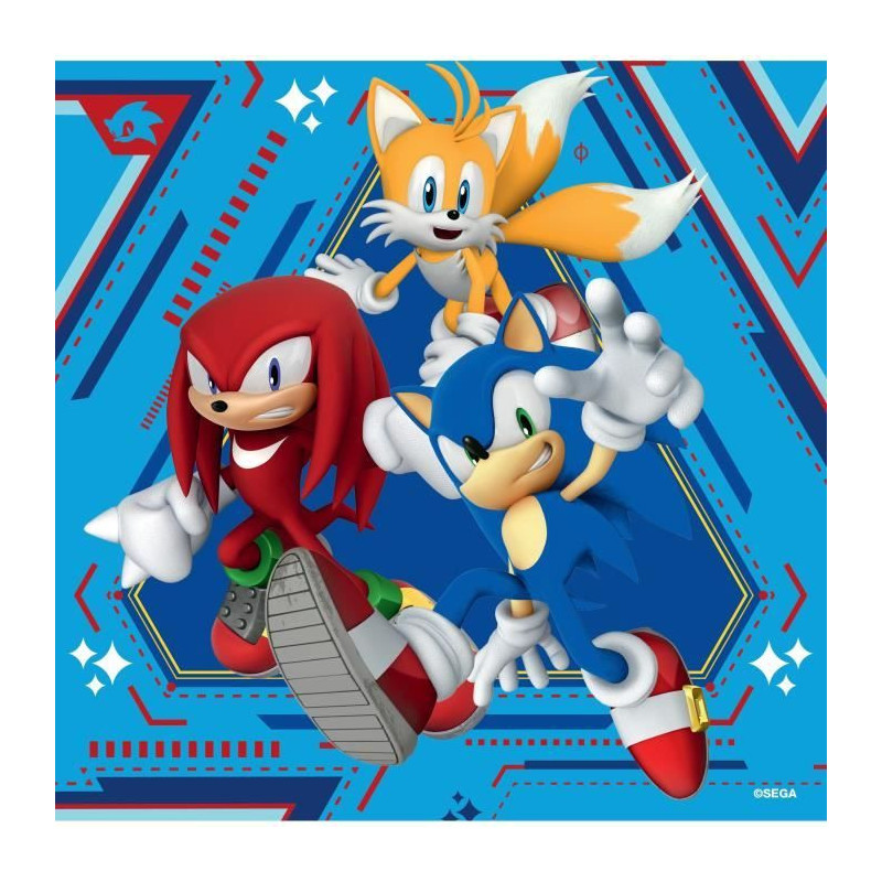Ravensburger-Puzzles 3x49 pieces - The adventures of Sonic-40055550113