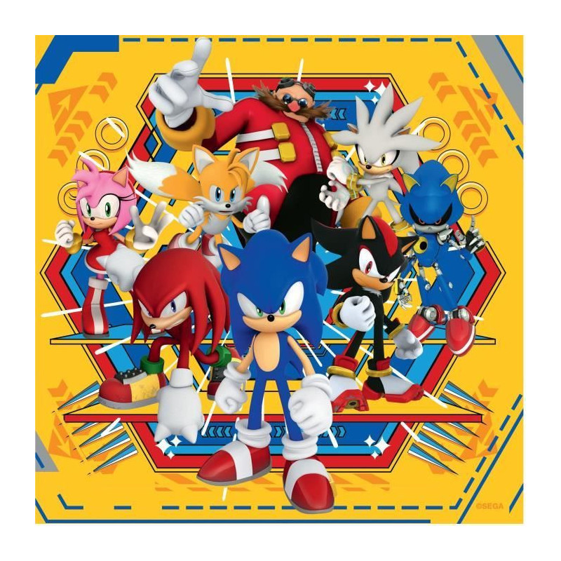 Ravensburger-Puzzles 3x49 pieces - The adventures of Sonic-40055550113
