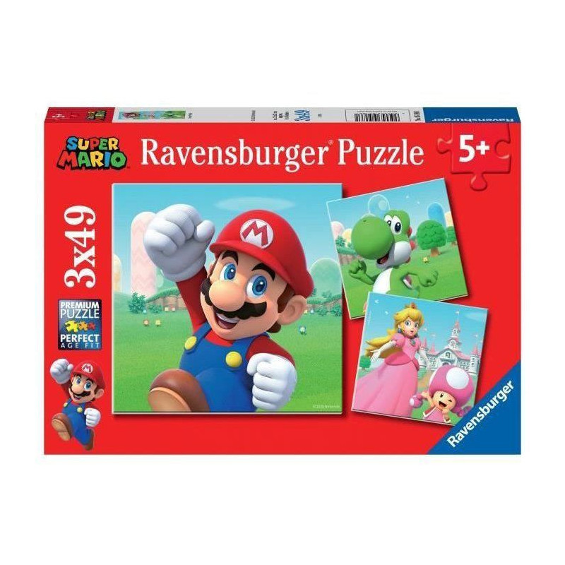 Ravensburger-SUPER MARIO-Puzzles 3x49 pieces - Super Mario-40055560518