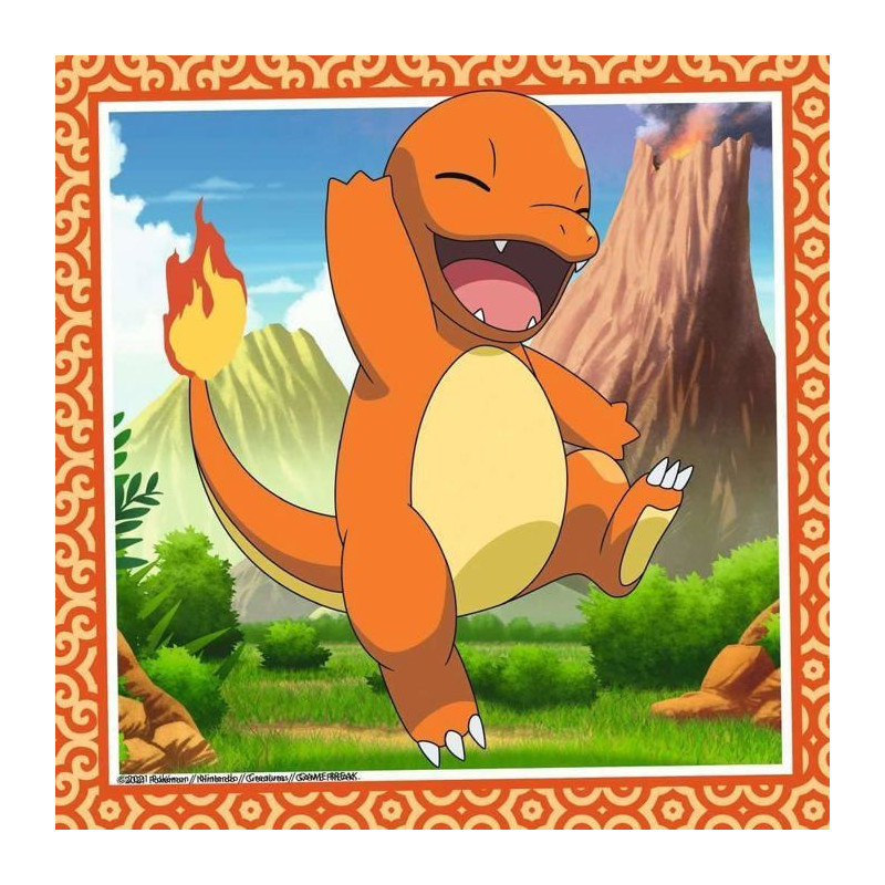 Puzzle for children 3x49 pieces Pokémon - Salameche, Bulbasaur and Sq