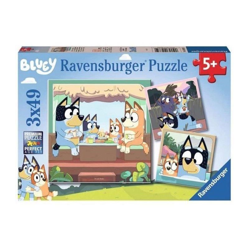 3x49 piece puzzle The adventures of Bluey! - 5 year olds - 3 posters i