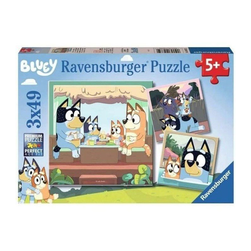 3x49 piece puzzle The adventures of Bluey! - 5 year olds - 3 posters i