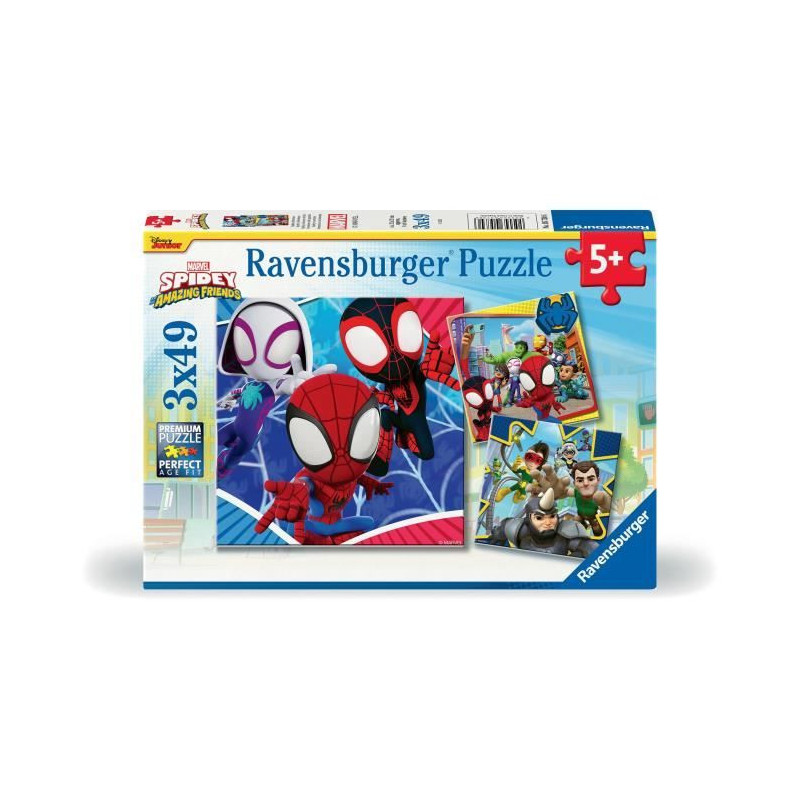 Ravensburger-SPIDERMAN-Puzzles 3x49 pieces - Spidey, the web shooter-4