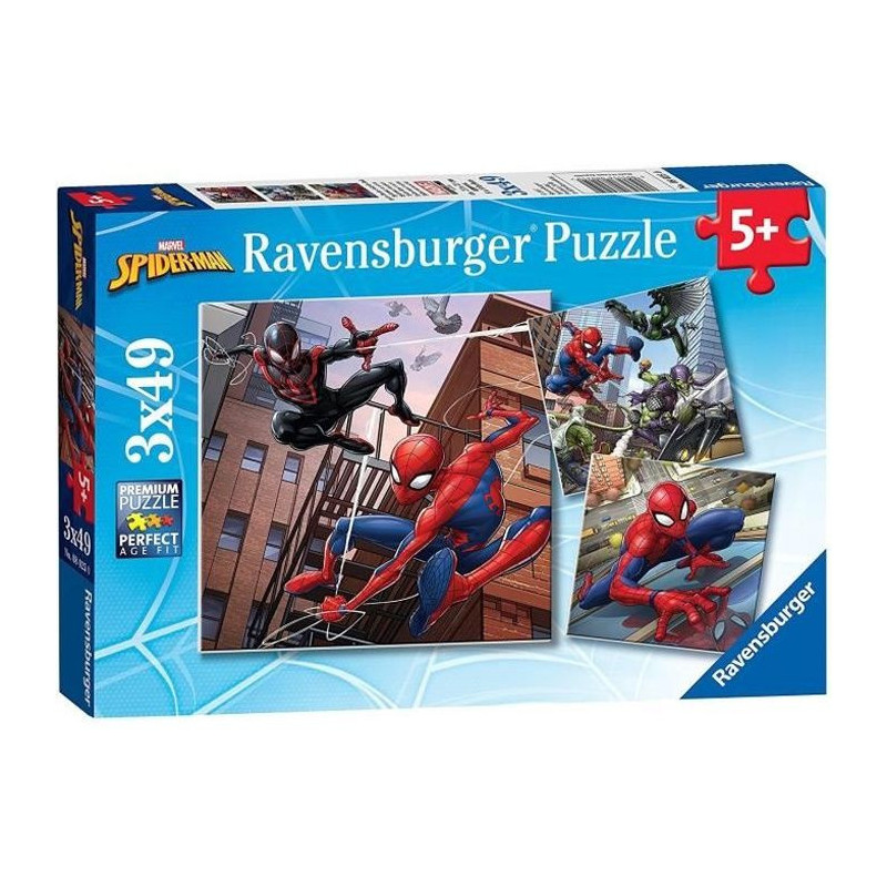 SPIDERMAN Puzzle En action 3x49 pcs