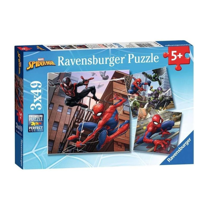 SPIDERMAN Puzzle En action 3x49 pcs