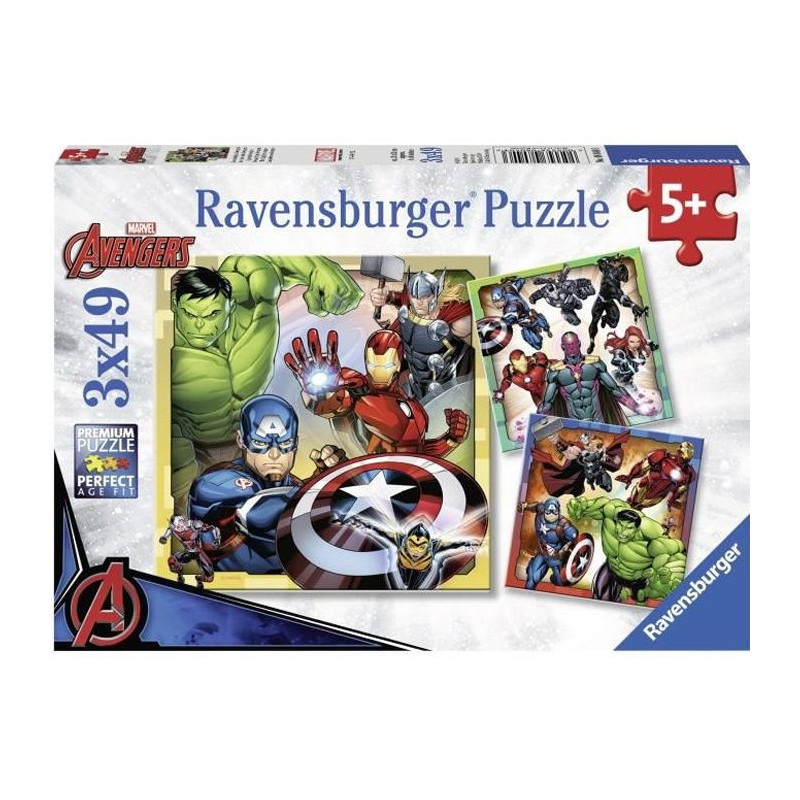 RAVENSBURGER Puzzle 3x49 p - The Powerful Avengers
