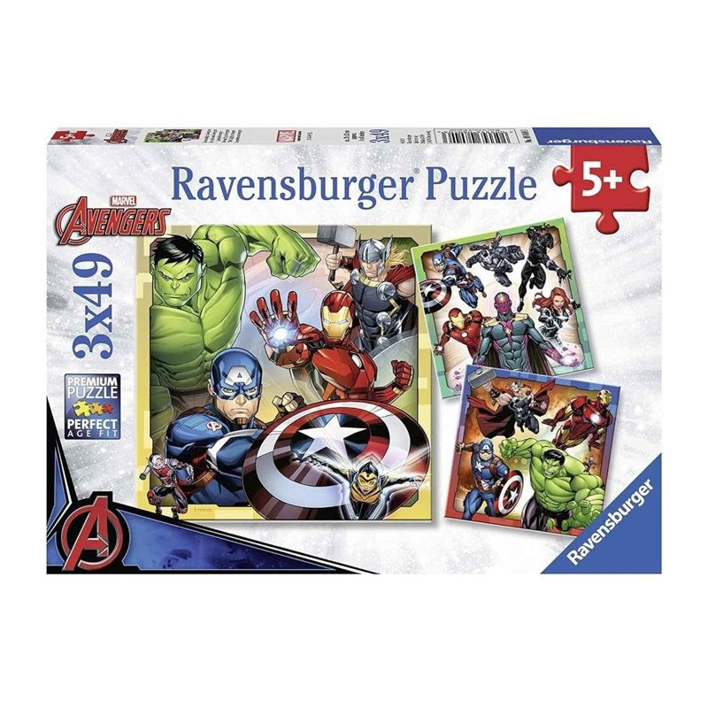 RAVENSBURGER Puzzle 3x49 p - The Powerful Avengers