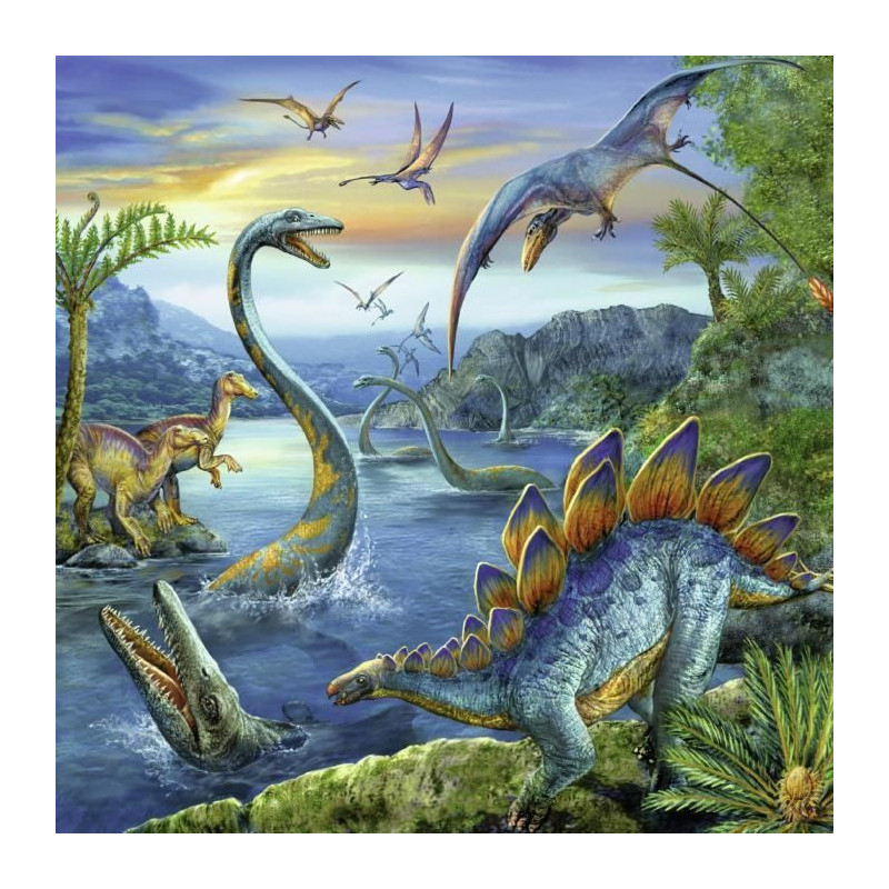 Puzzle 3x49 pcs Fascination Of The Dinosaurs