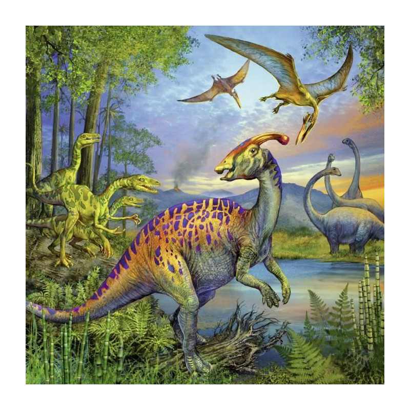 Puzzle 3x49 pcs Fascination Of The Dinosaurs