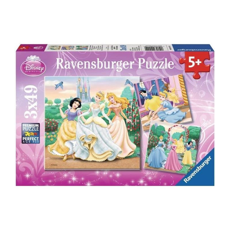 DISNEY PRINCESSES Puzzle 3 x 49 pcs - Disney