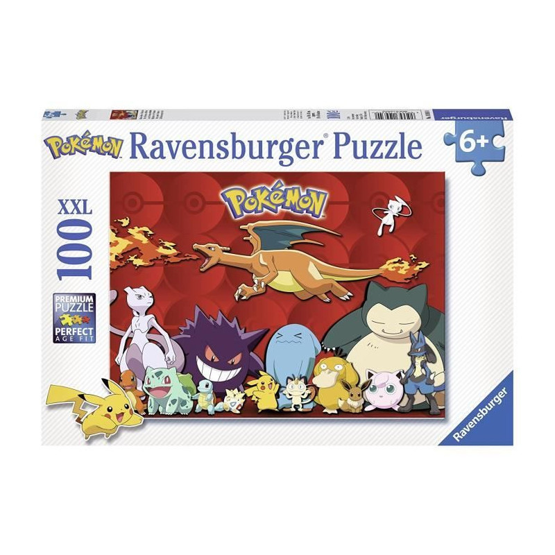Puzzle 100 XXL pieces: My favorite Pokémon go Unique Color Unique