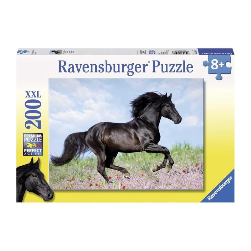 200 piece XXL Black stallion puzzle - Child - Landscape and nature - A