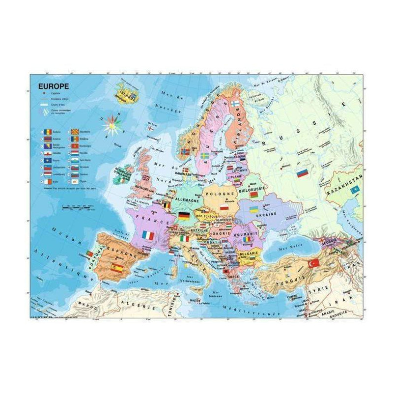 Puzzle 200 pcs Carte d'Europe