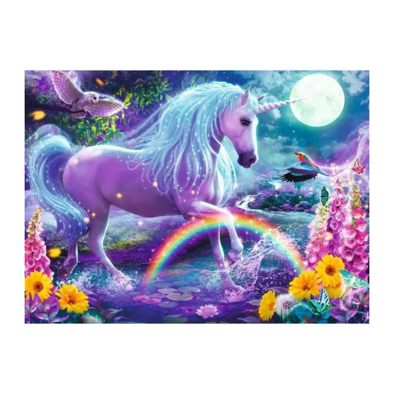 100 p XXL Children's Puzzle - Glittering Unicorn (Glitter Collection)