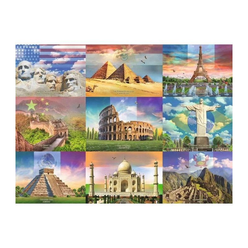 Children's Puzzle 200 p XXL - The monuments of the world - Ages 8 - 13
