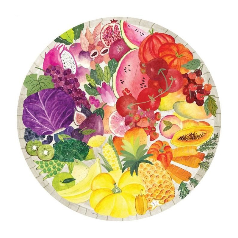 Ravensburger - 500 Piece Round Puzzle - Fruits and Vegetables (Circle