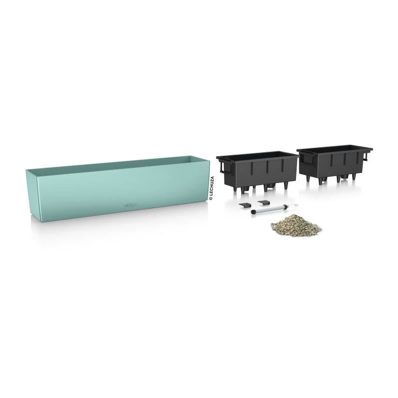 Jardiniere - Balconera Color 80 - Complete kit - Pastel green - 12 L -