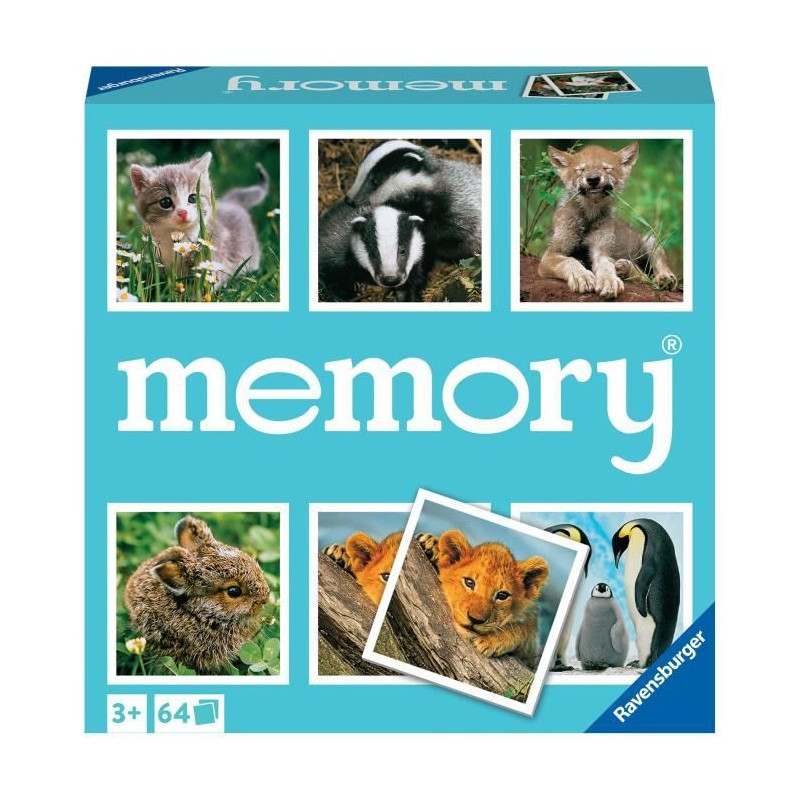 Grand Memory - Theme: Small animals -4005556208791 - Ravensburger