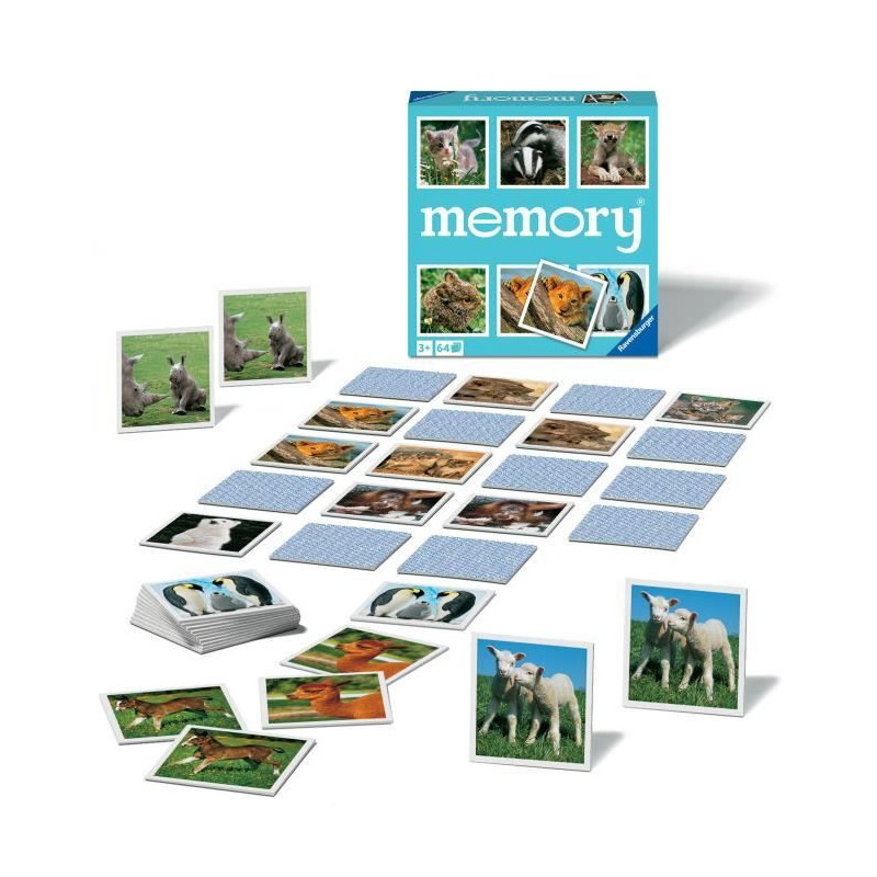 Grand Memory - Theme: Small animals -4005556208791 - Ravensburger