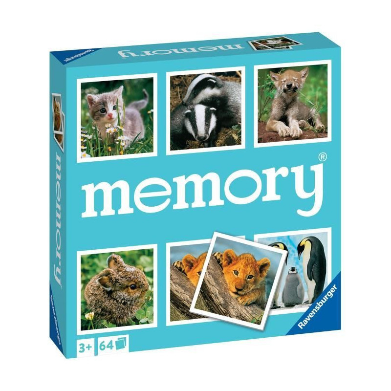 Grand Memory - Theme: Small animals -4005556208791 - Ravensburger