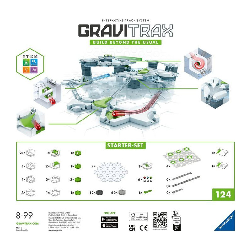 Gravitrax Starter Set 122 pieces - Marble circuit - Ages 8 - 22410