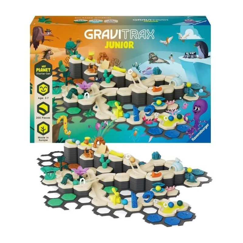 Gravitrax Junior - Starter Set XXL My Planet 184 pieces - Marble circu