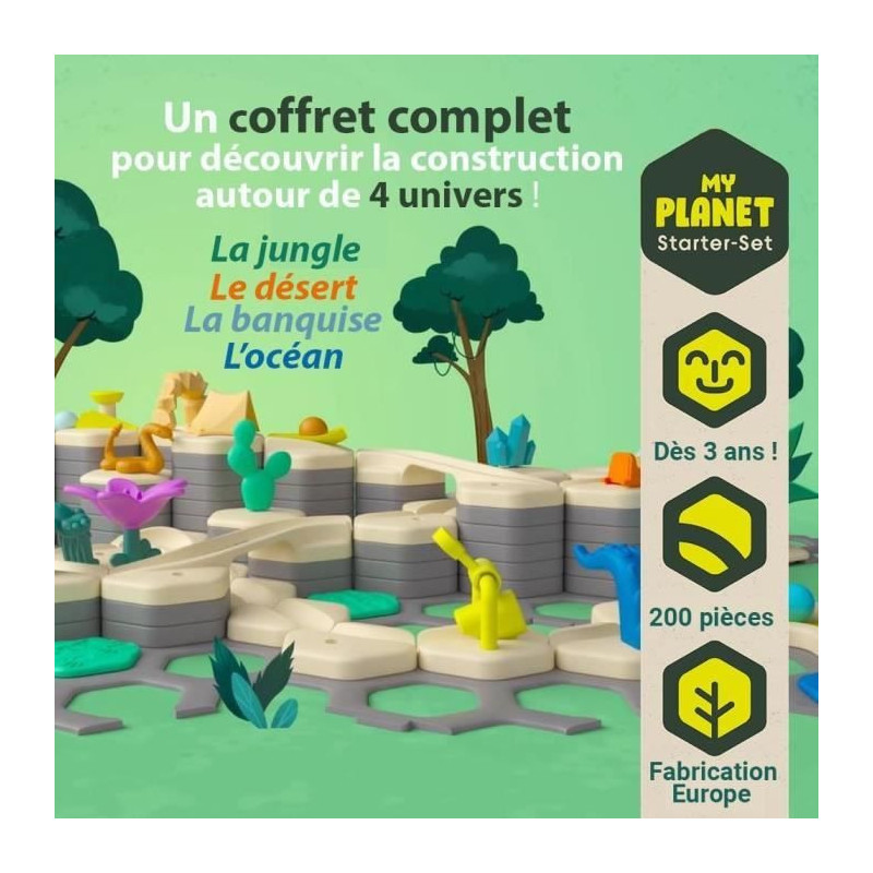 Gravitrax Junior - Starter Set XXL My Planet 184 pieces - Marble circu