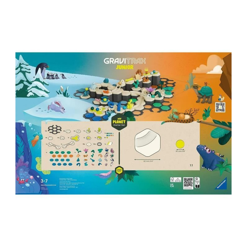 Gravitrax Junior - Starter Set XXL My Planet 184 pieces - Marble circu