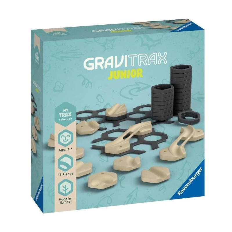 GraviTrax JUNIOR Rails extension set - My Trax 35 pieces - Marble circ