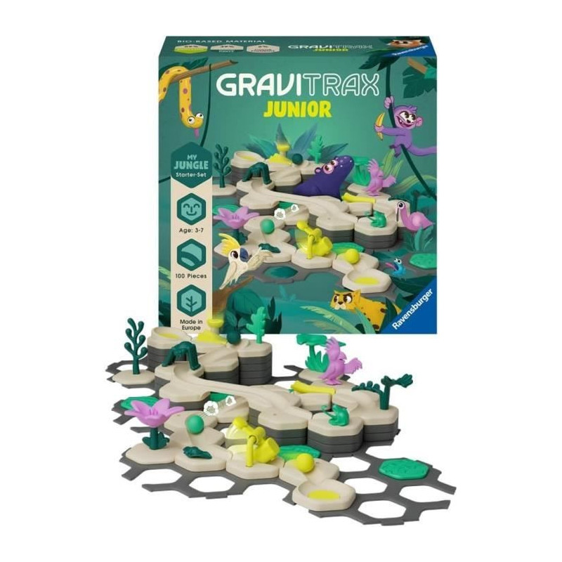Gravitrax Junior - Starter Set My Jungle 97 pieces - Marble circuit -