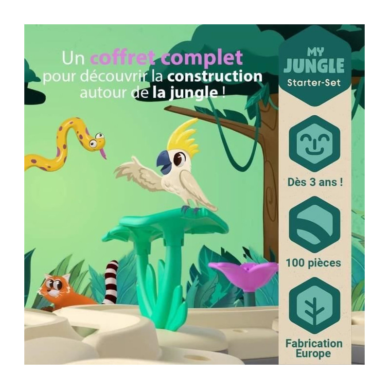 Gravitrax Junior - Starter Set My Jungle 97 pieces - Marble circuit -