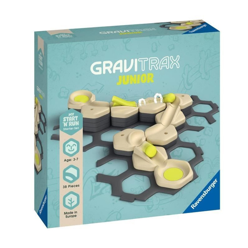 GraviTrax JUNIOR Start and Run expansion set - Marble circuits - 3 yea