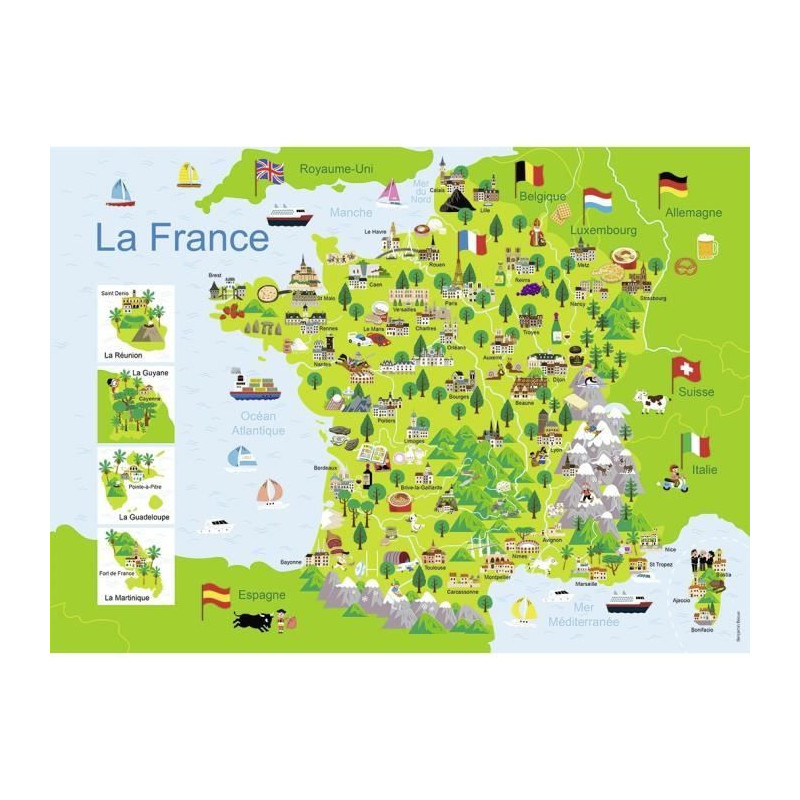 RAVENSBURGER Puzzle 100 p - Map of France