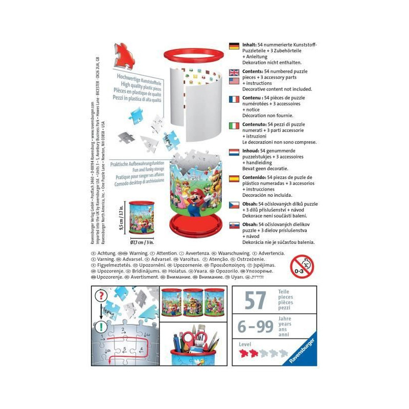 3D puzzle pencil holder - Super Mario