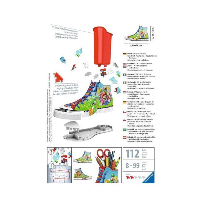 3D Sneaker Puzzle - Super Mario
