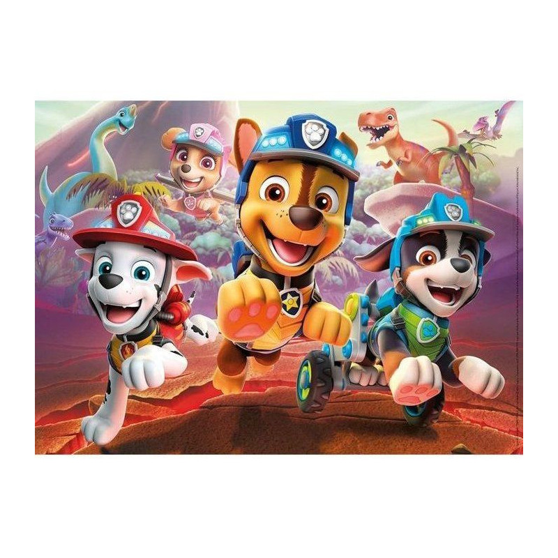 Puzzle 60 p - Paw Patrol to the rescue of the dinosaurs