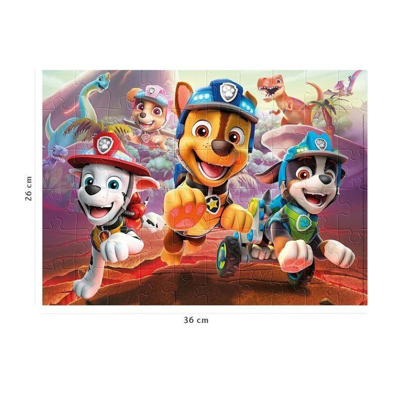 Puzzle 60 p - Paw Patrol to the rescue of the dinosaurs