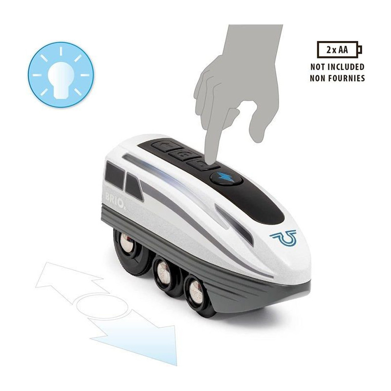 Electric train Locomotive with super fast batteries -7312350360035 - B