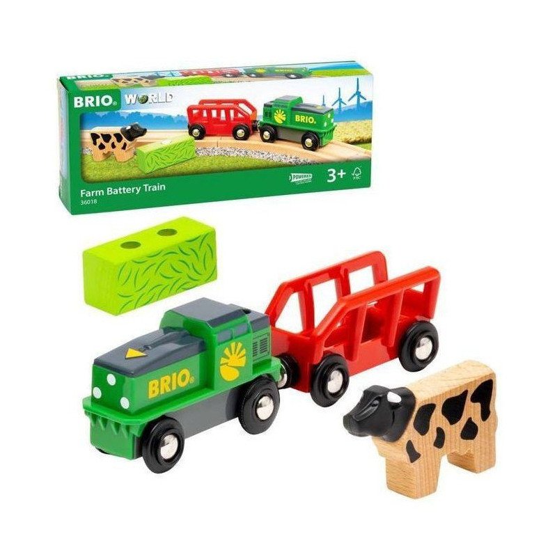 Brio Battery-powered farm train - wooden circuit
