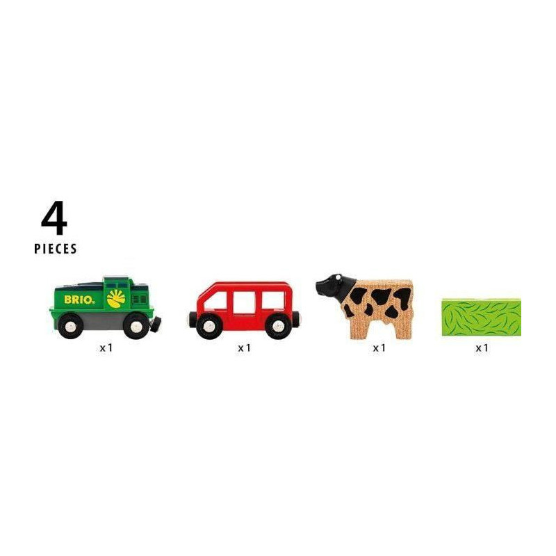 Brio Battery-powered farm train - wooden circuit