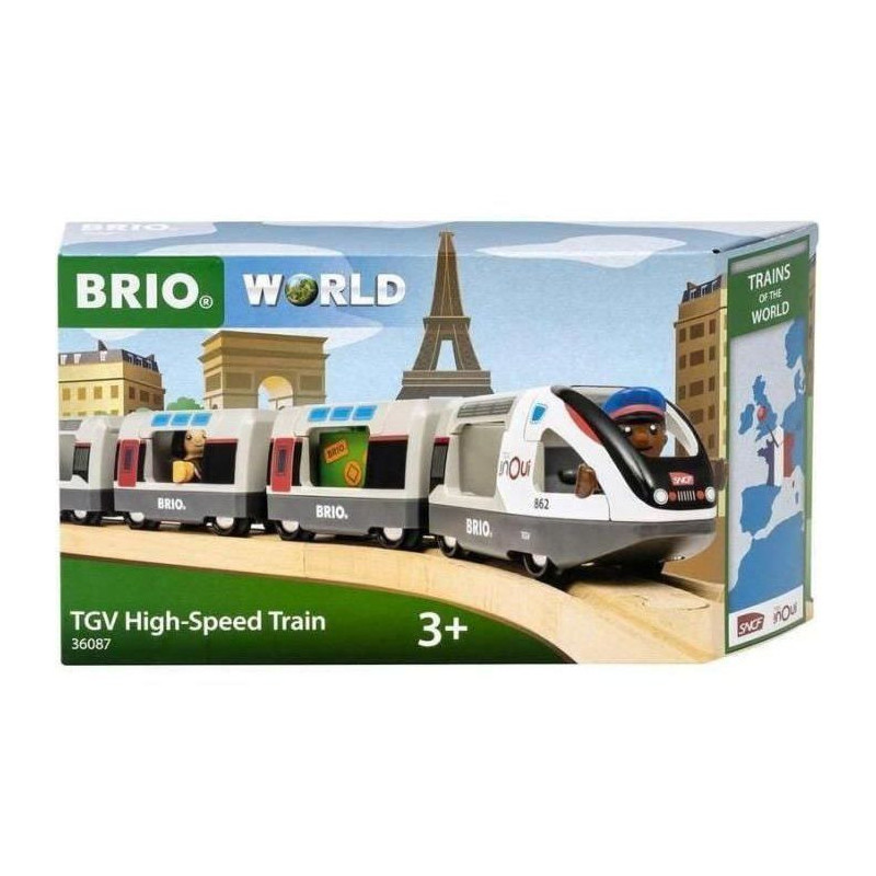 BRIO World - TGV INOUI SNCF 37 cm - Wooden Train Circuit Toys - Ages 3