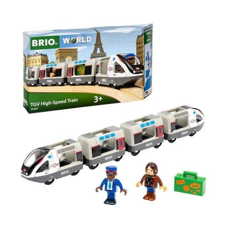 BRIO World - TGV INOUI SNCF 37 cm - Wooden Train Circuit Toys - Ages 3