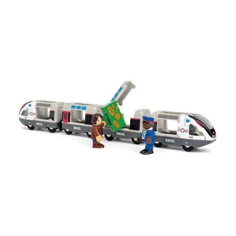 BRIO World - TGV INOUI SNCF 37 cm - Wooden Train Circuit Toys - Ages 3